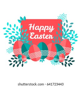 Happy Easter greeting card