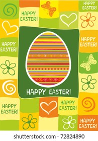 happy easter greeting card