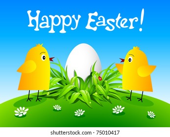 Happy Easter greeting card.