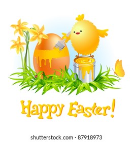 Frohe Ostern-Grußkarte.