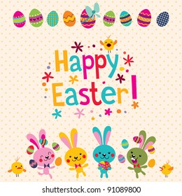 Happy Easter greeting card