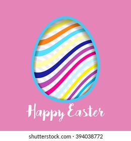 Happy Easter greeting card with abstract Easter egg  /  / Happy Easter Congratulation or greeting cards
