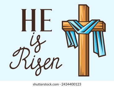 Happy Easter greeting card. Background with religious symbol.