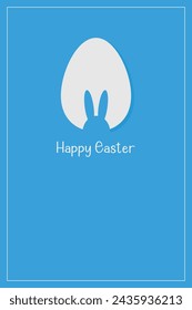 happy easter greeting card, background with sillhouette