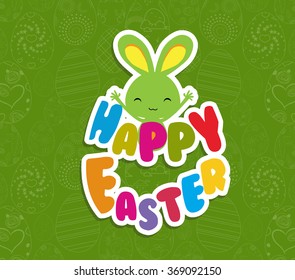 Happy Easter greeting card background
