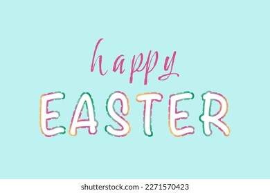 Happy Easter greeting card, banner, poster. Vector illustration.