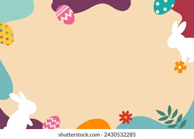 Happy easter greeting card banner background template. Abstract easter greeting card background.