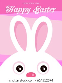 Happy Easter greeting card with Bunny