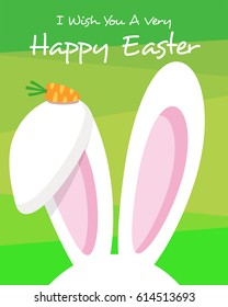 Happy Easter greeting card with Bunny