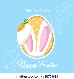 Happy Easter greeting card with Bunny