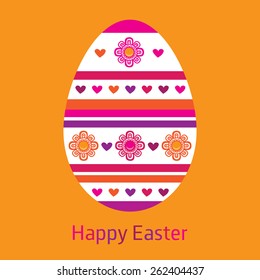 Happy Easter. Greeting card with Easter. Congratulation. Vector illustration.