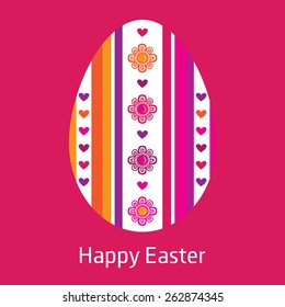 Happy Easter. Greeting card with Easter. Congratulation. Vector illustration.