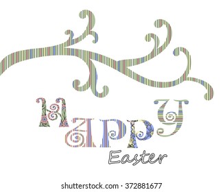 Happy Easter greeting card cover design vector