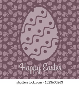 Happy Easter greeting card design. Vector illustration.