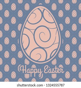 Happy Easter greeting card design. Vector illustration. 