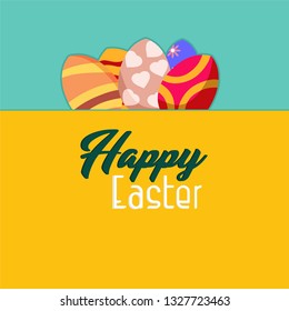 Happy Easter greeting card. Happy Easter greeting card design template