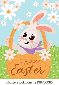 happy easter greeting card design