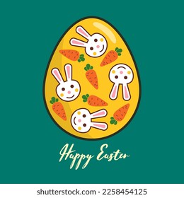 Happy Easter greeting card design. Vector illustration