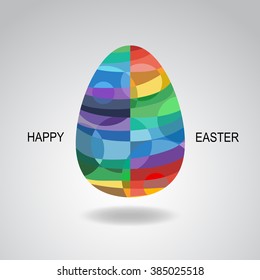 Happy Easter greeting card or display vector poster