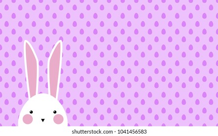 Happy Easter Greeting card, Greeting card with Easter egg and rabbit, Funny bunny, Easter Bunny, illustration vector.