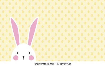 Happy Easter Greeting card, Greeting card with Easter egg and rabbit, Funny bunny, Easter Bunny, illustration vector.