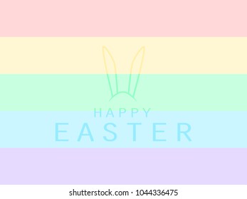 Happy Easter Greeting card, Greeting card with Easter egg and rabbit, Funny bunny, Easter Bunny, illustration vector.