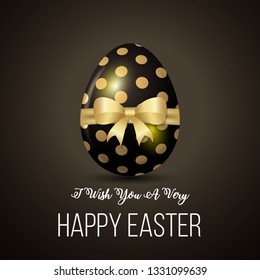 Happy Easter greeting card with Easter Egg - Vector - Vector