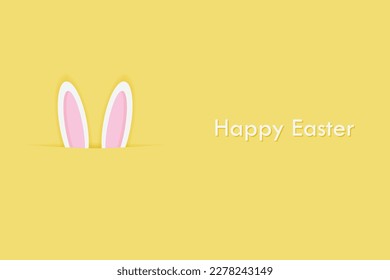 Happy Easter greeting card with egg , rabbit. Easter Bunny. beautiful Easter background, great for Easter Cards, banner, textiles, wallpapers - vector design.