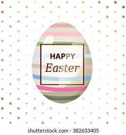 Happy Easter greeting card with Easter egg
