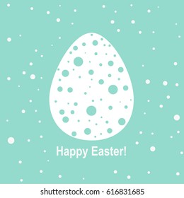 Happy Easter greeting card with egg 