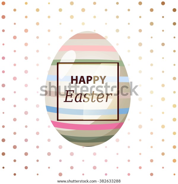 Happy Easter\
greeting card with Easter\
egg\

