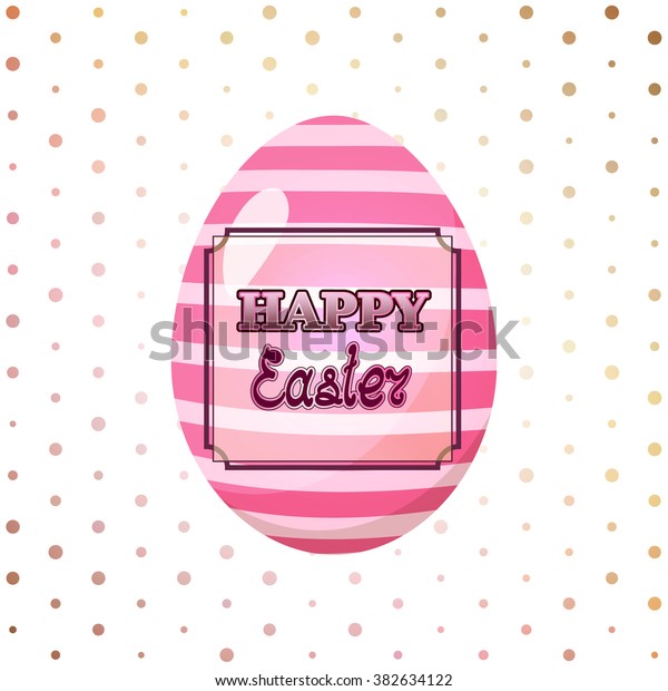 Happy Easter\
greeting card with Easter\
egg\
