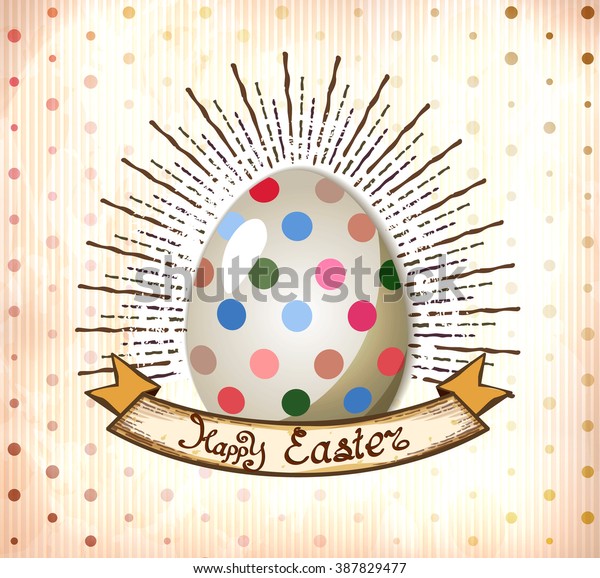 Happy Easter\
greeting card with Easter egg\
\
