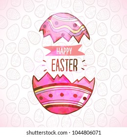 Happy Easter. Easter greeting card. Easter eggs.