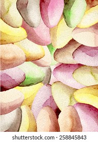 Happy Easter greeting card eggs background watercolor hand drawn vector, eps10
