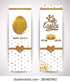 Happy Easter greeting card with Easter eggs