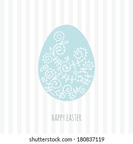 Happy easter greeting card. EPS 10. No transparency. No gradients.