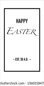 Happy Easter Greeting Card With Established Date Vector