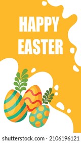 Happy Easter greeting card, flyer, poster - Vector illustration