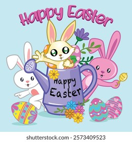 happy easter for greeting card, gift card