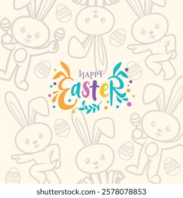 happy easter for greeting card gift card