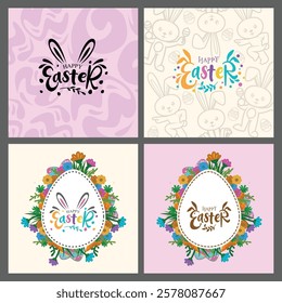 happy easter for greeting card, gift card