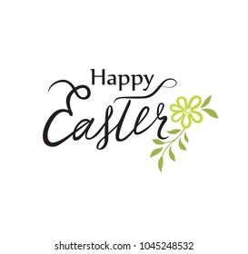 Happy Easter greeting card. Holiday decorative bakground with Easter eggs