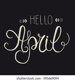 Happy Easter greeting card. Easter  lettering for invitation, greeting card, prints and posters. Typographic design.