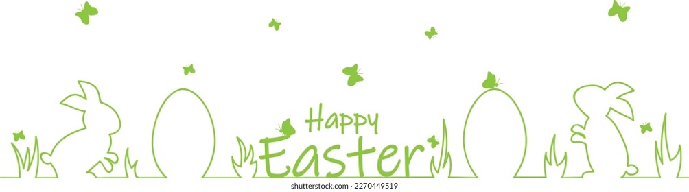 Happy Easter Greeting Card lines