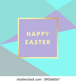 Happy Easter greeting card. Easter minimal printable journaling card, creative card, art print, minimal label design for banner, poster, flyer.