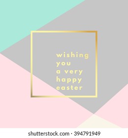 Happy Easter greeting card. Easter minimal printable journaling card, creative card, art print, minimal label design for banner, poster, flyer.