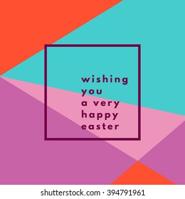 Happy Easter greeting card. Easter minimal printable journaling card, creative card, art print, minimal label design for banner, poster, flyer.