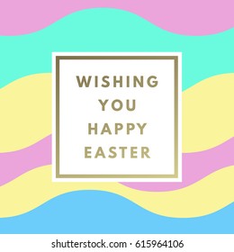 Happy Easter greeting card. Minimal creative printable journaling card, art print, label design for banner, poster, flyer.