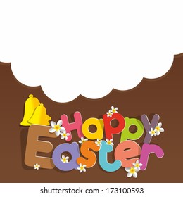 Happy Easter Greeting Card on Background vector illustration